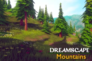 Dreamscape Nature Mountains - Stylized Open World Environment