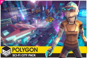 POLYGON Sci-Fi City - Low Poly 3D Art by Synty